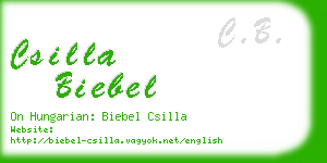 csilla biebel business card